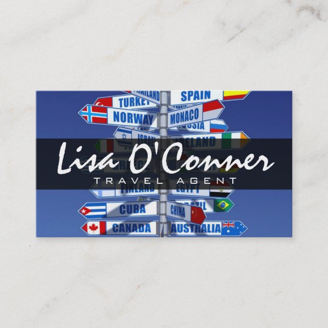 Modern Travel Agent Agency Company Business Card (Front)