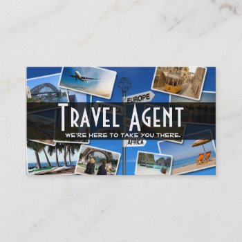 Modern Travel Agent Agency Company Business Card by imageO at Zazzle
