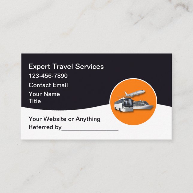 Modern Travel Agent And Advisor Business Card (Front)