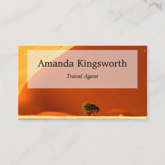 Modern Travel agent professional Africa Namibia Business Card (Front)