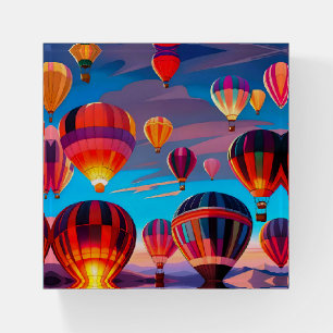 Modern Travel Hot Air Balloon Sky Festival Paperweight