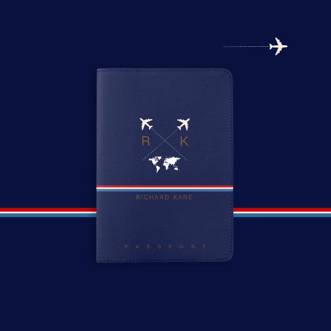 modern travel passport cover design monogrammed (Creator Uploaded)
