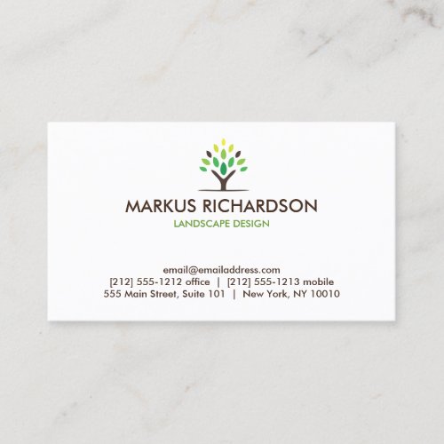 MODERN TREE BROWN/GREEN Business Card