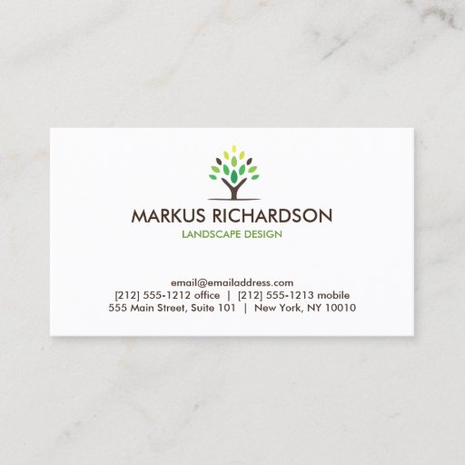 Customizable MODERN TREE BROWN/GREEN Business Card