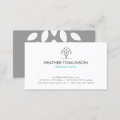 MODERN TREE GRAY/WHITE Business Card (Front/Back)