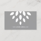 MODERN TREE GRAY/WHITE Business Card (Back)
