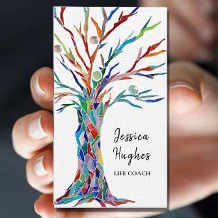 Modern Tree Life Coach Business Card