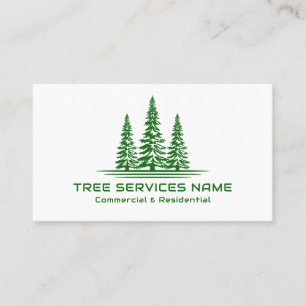 Modern Tree Logo Tree Service Business Card