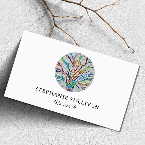 Modern Tree of Life Life Coach Business Card