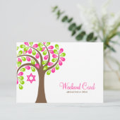 Modern Tree of Life Pink Green (Standing Front)