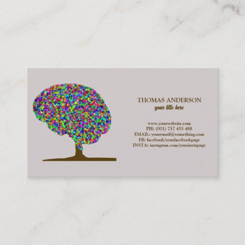 Modern Tree of Life Wellness Life Coach Business Card