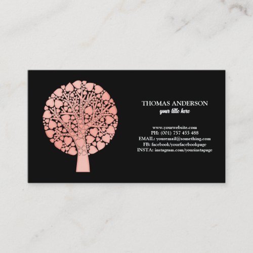 Modern Tree of Life Wellness Life Coach Business Card