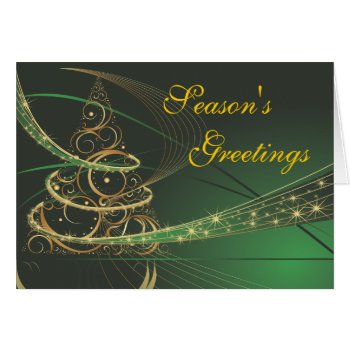Modern Tree Season's Greetings Christmas Card 