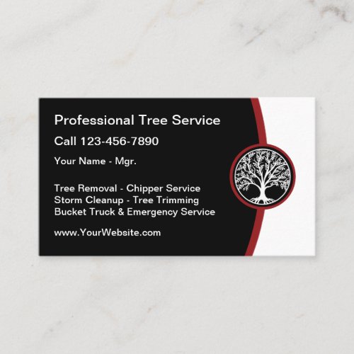 Modern Tree Service New Business Cards