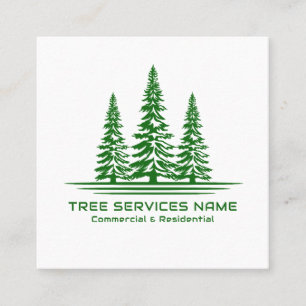 Modern Tree Services Square Business Card