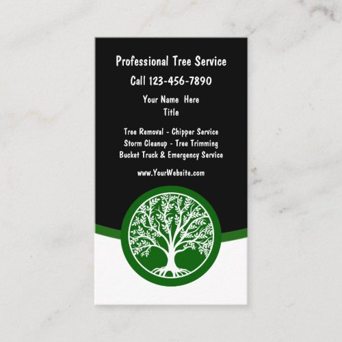Modern Tree Trimmer Landscaping Business Cards