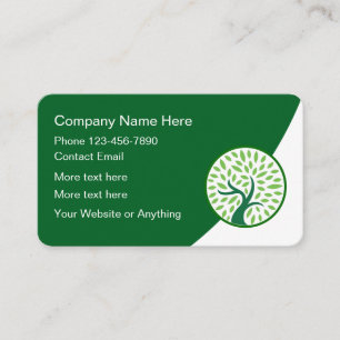 Modern Tree Trimming Landscaper Business Card
