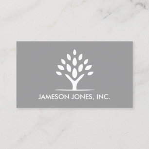 MODERN TREE WHITE/GRAY Business Card