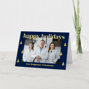 Modern Trees FOIL Business Holiday Card
