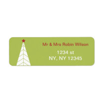 Modern Trees Holiday labels