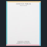 Modern Trend Colors Elegant Colorful Template Letterhead<br><div class="desc">Modern Trend Colors Elegant Colorful Template Letterhead.</div>