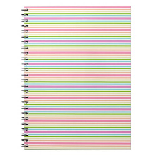 Modern Trend Colors Stripes Elegant Template Notebook