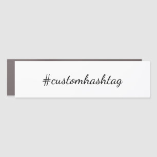 Modern Trending Viral Social Media Hashtag Car Magnet