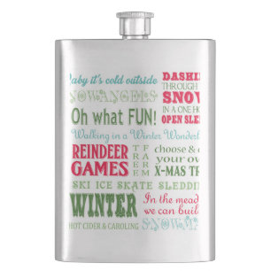 Modern trends Christmas typography Flask