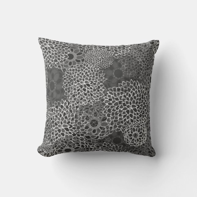 Modern Trends Floral Pattern Throw Pillow (Front)