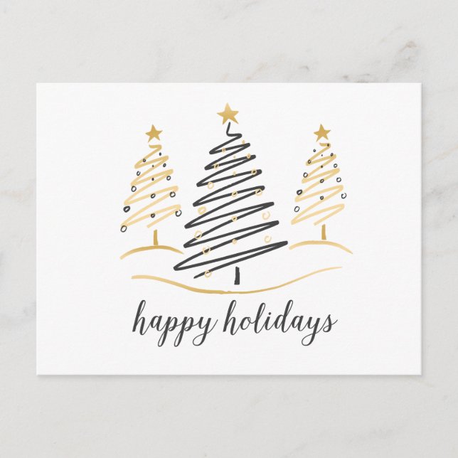 Modern Trends Holiday Trees Postcard (Front)