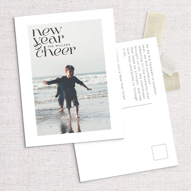 Modern Trends New Year Cheer Photo Postcard (Creator Uploaded)