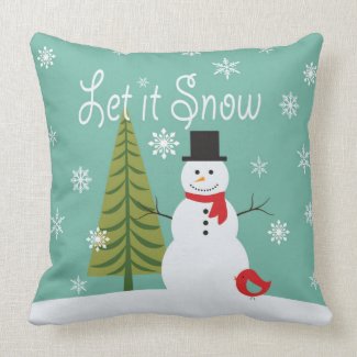 modern trends winter snowman throw pillow