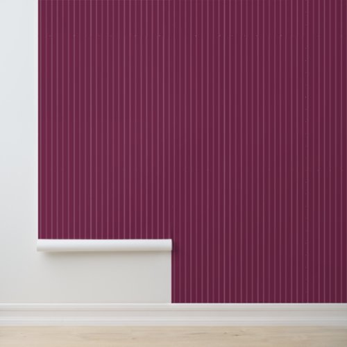 Modern Trendy 1 Pinstripe Dark Rose Pink Wallpaper