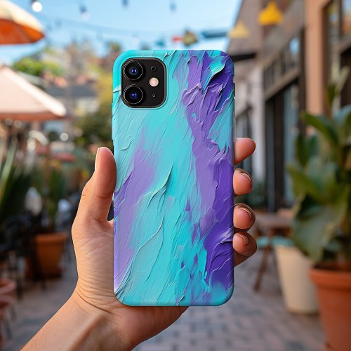 Modern Trendy 3D Oil Paint Pastel No 1023 iPhone 13 Pro Max Case