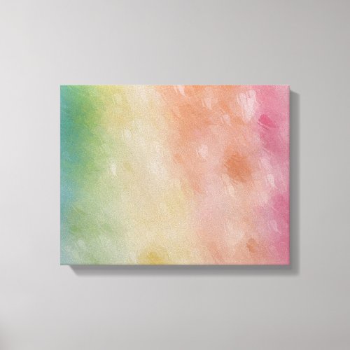 Modern Trendy Abstract Art Blue Red Pink Yellow Canvas Print