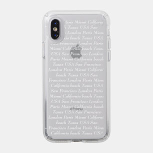 Modern trendy Adorable stylish text DIY transparen Speck iPhone XS Case