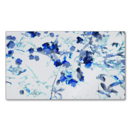 Modern, trendy art of floral / flower pattern business card magnet