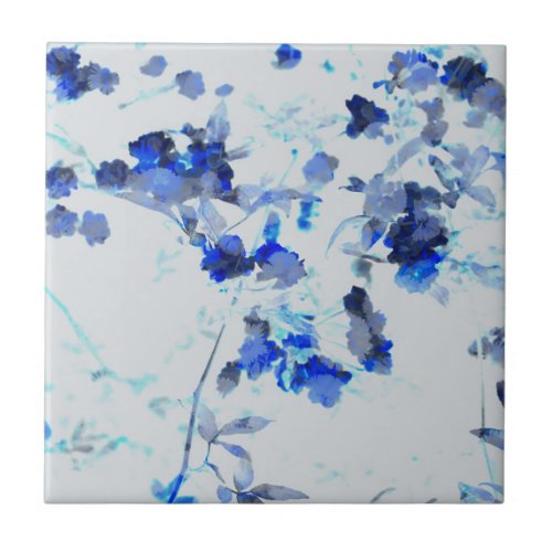 Modern trendy art of floral  flower pattern ceramic tile