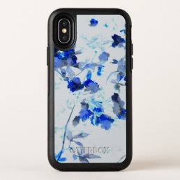 Modern, trendy art of floral / flower pattern OtterBox symmetry iPhone x case