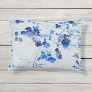 Modern, trendy art of floral / flower pattern outdoor pillow