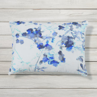 Modern, trendy art of floral / flower pattern outdoor pillow
