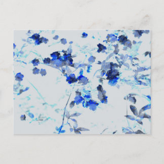 Modern, trendy art of floral / flower pattern postcard