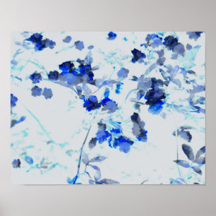 Modern, trendy art of floral / flower pattern poster