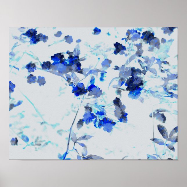 Modern, trendy art of floral / flower pattern poster (Front)