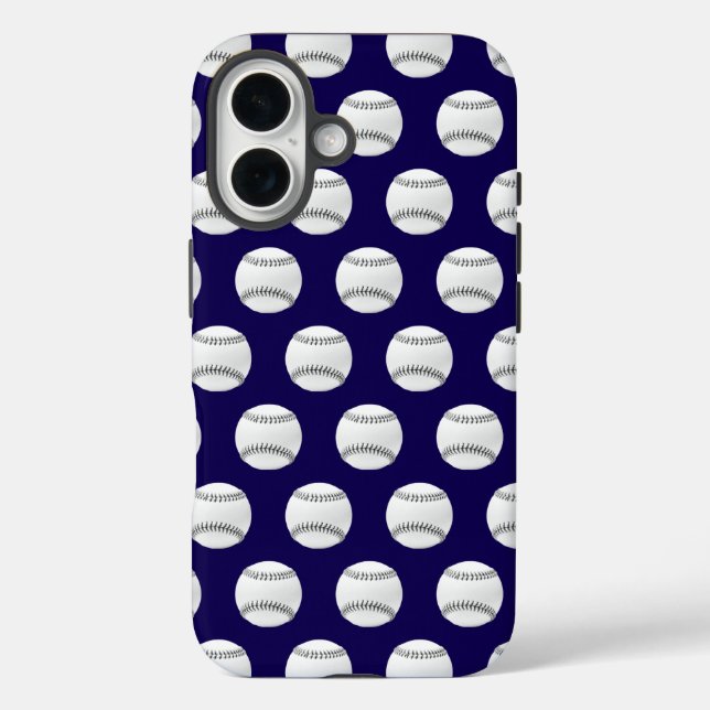 Modern Trendy Baseball Seamless Pattern            Case-Mate iPhone Case (Back)