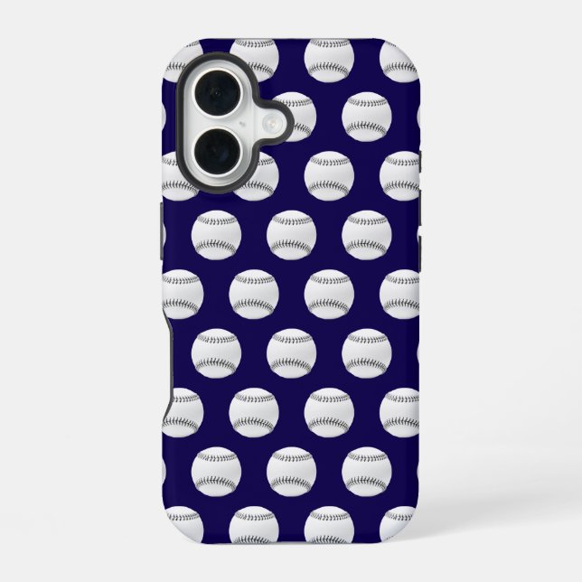 Modern Trendy Baseball Seamless Pattern            Iphone Case (Back)