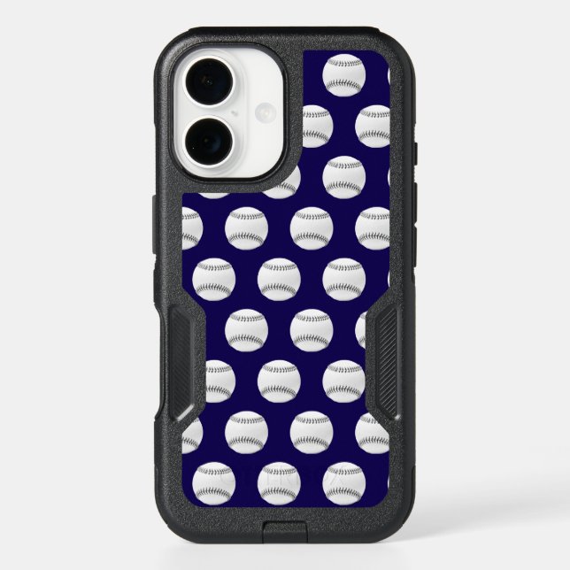 Modern Trendy Baseball Seamless Pattern            Otterbox iPhone Case (Back)