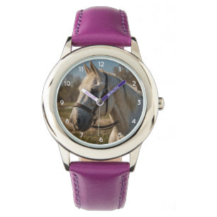 Modern Trendy Beautiful White Horse Kids Watch