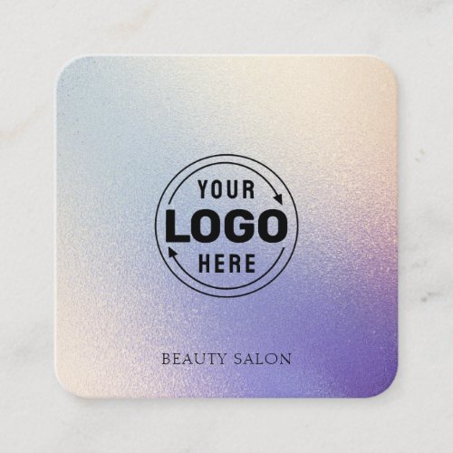 Modern Trendy Beauty Salon Glitter Square Business Card