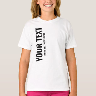 Modern Trendy Best Big Large Font White Kids Girls T-Shirt